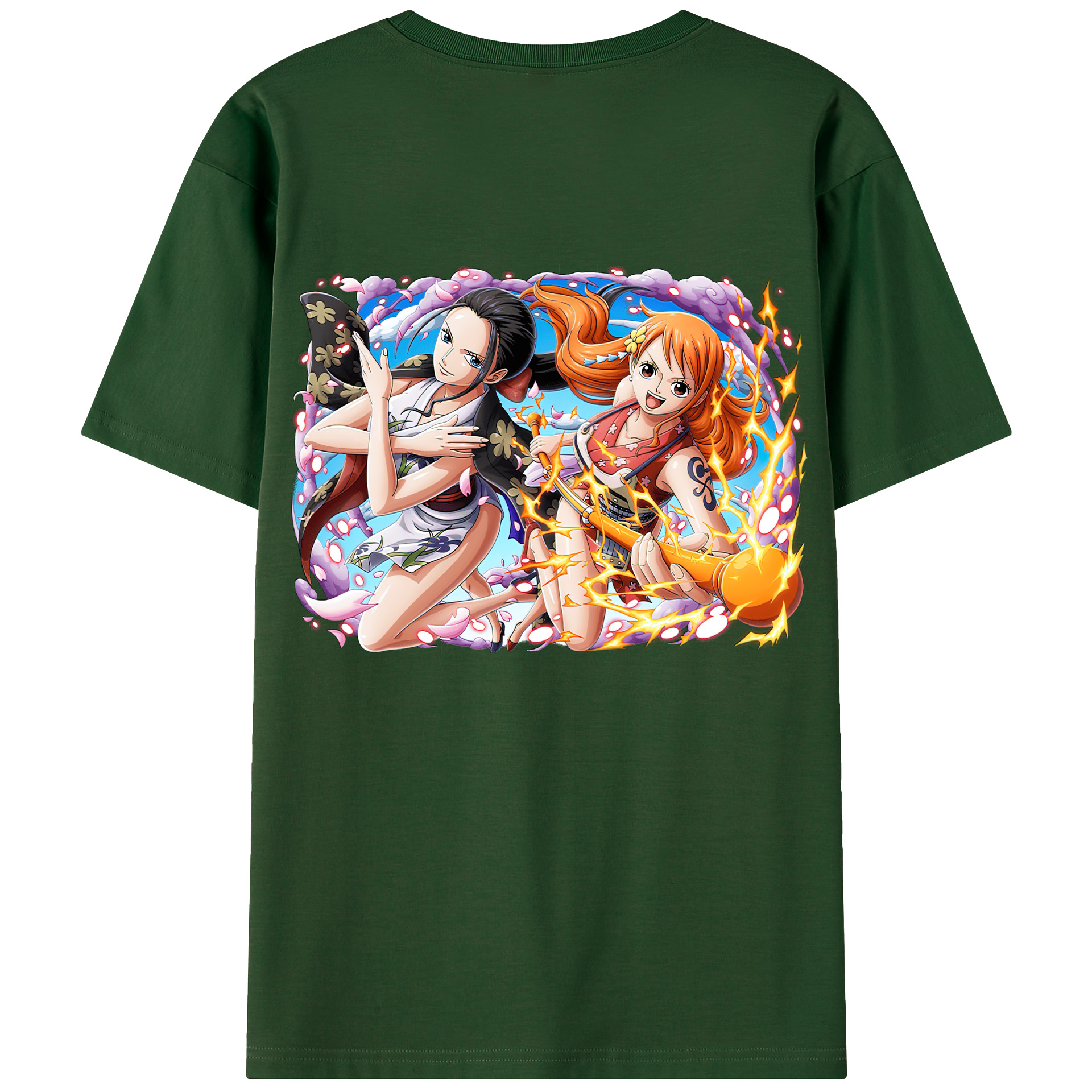 ワンピース ナミ ONE PIECE Nami 綿100％半袖Tシャツ（背面プリント）